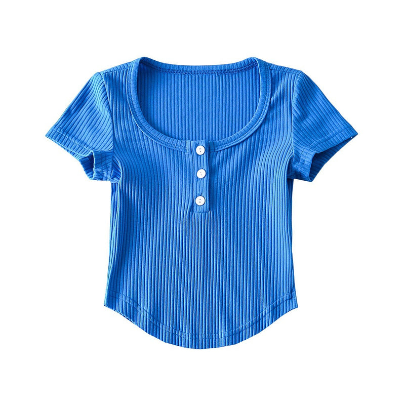 Women T-Shirt Short-Sleeved T-shirt Women's Summer round Neck Top