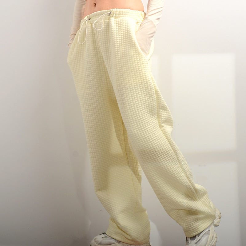Women Pants Autumn Loose Hooded Casual Top Straight Casual Pants