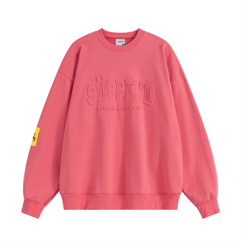Men Hoodie Loose Casual Long Sleeves round-Neck Sweater