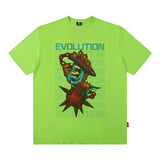 Men T Shirt Printed Short-Sleeved T-shirt Men and Women Street Retro Loose