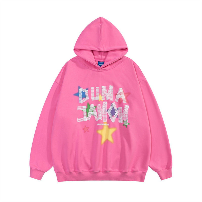 Men Hoodie Letter XINGX Printed Pullover Sweatshirt