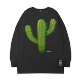 Men Long Sleeve Shirt Printed Long Sleeve T-shirt Men and Women Retro Loose Couple Casual
