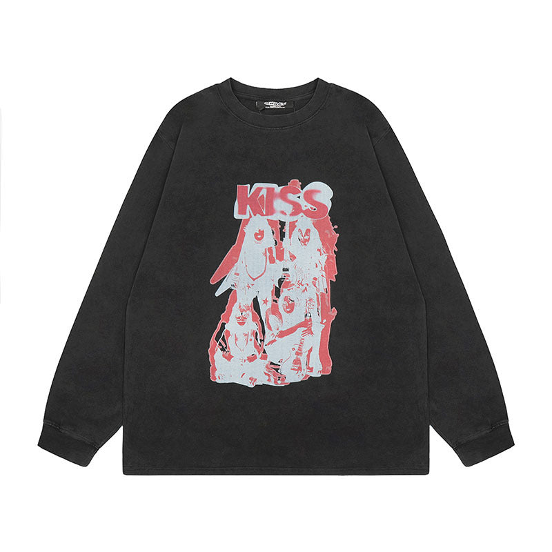 Men's Long Sleeve Shirt Long Sleeve T-shirt Men's and Women's 2023 Autumn Loose All-Matching