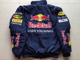 F1 Racing Suit Racing Suit Preppy Style Retro Style Autumn and Winter Wear Coat Cotton-Padded Casual Jacket Full Embroidery