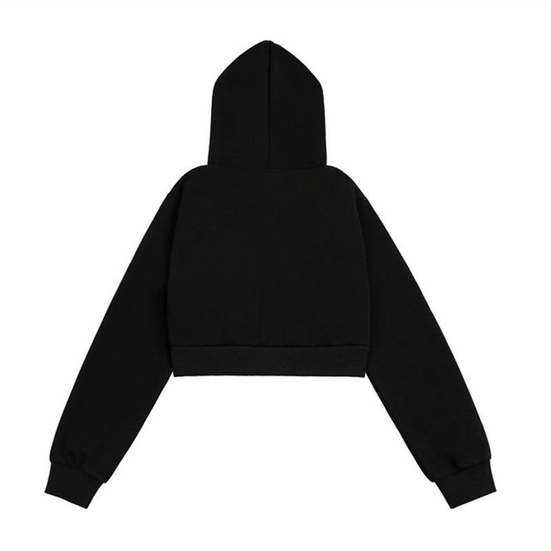 Women Hoodie Printed Cropped Hoodie Women's Autumn Casual Hoodie
