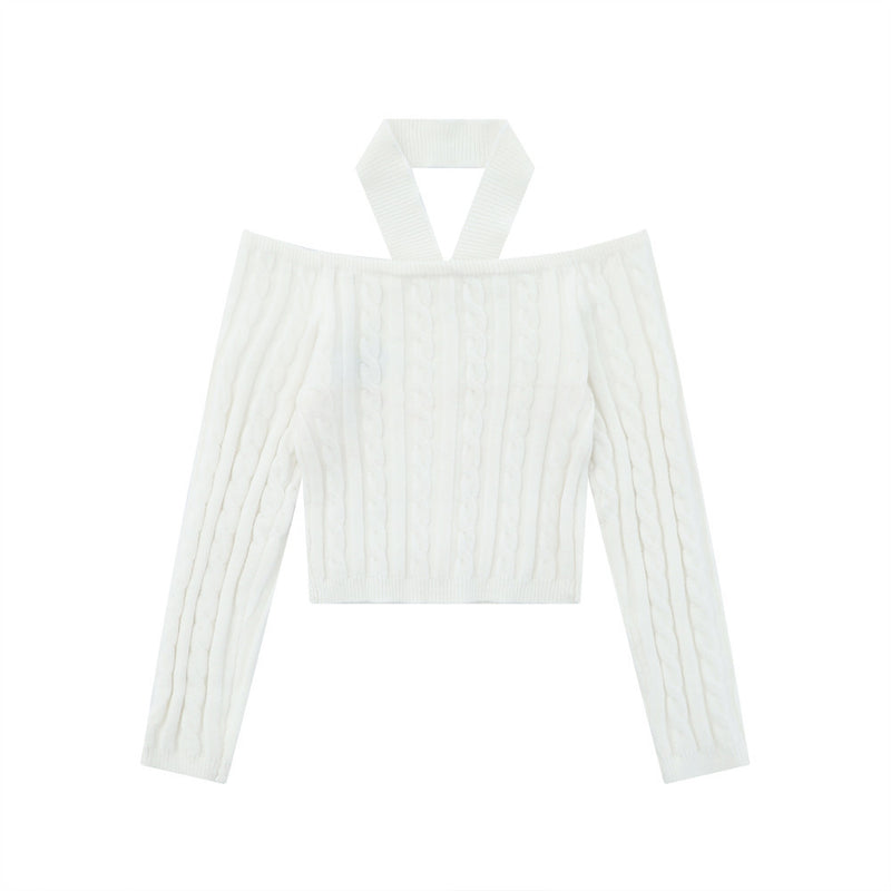 Women Sweater Cropped Knitted Cardigan Women's Long Sleeve Top