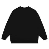 Men Fleece Lined Hoodie round Neck Sweater Men's Loose Sweatshirt Casual Top