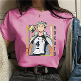 Anime Kotaro Bokuto Graphic Print T-Shirts Women