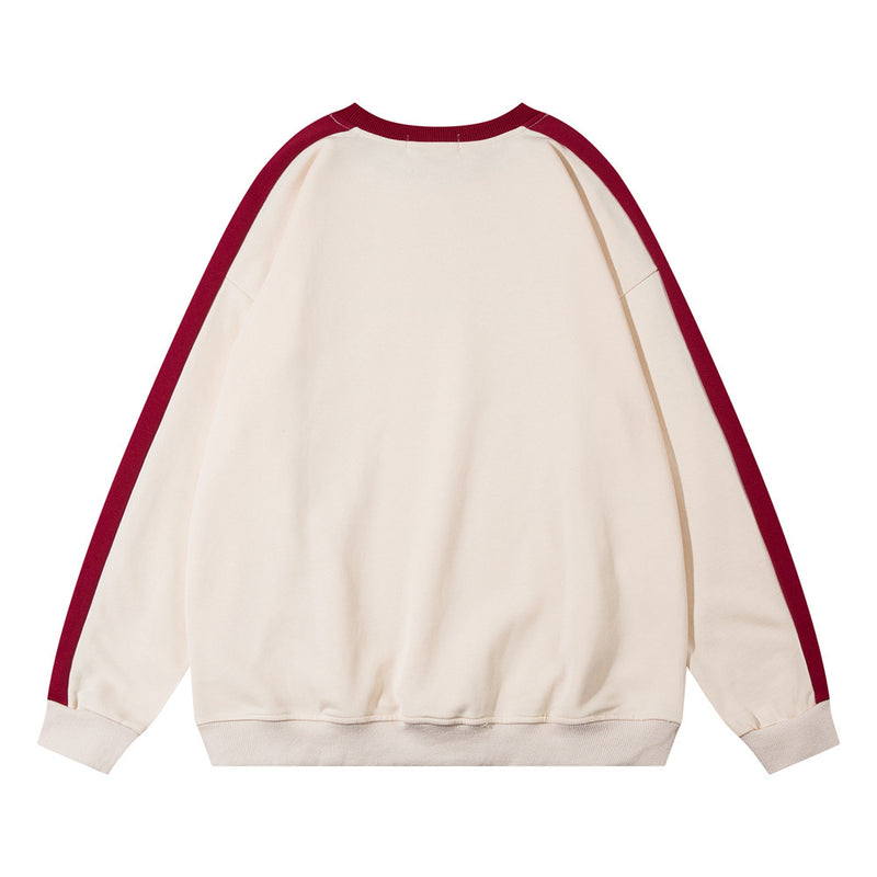 Men Hoodie round Neck Sweater Long Sleeve Pullover Sports Top Autumn