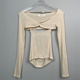 Women Long Sleeve Shirt Long Sleeve Shawl Halter U-Neck Vest Camisole Women