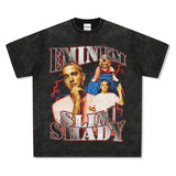 Detroit Eminem T Shirt Washed Old Eminem Print T Shirt