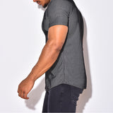 Men Co-Ords Men's Lining Striped Shirt Printed Short Sleeve