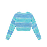 Women Sweater Gradient Color Short Sweater Women's Autumn