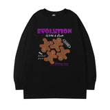 Men Long Sleeve Shirt Casual Printed Long Sleeve Men and Women Couple Loose Sweater T-shirt