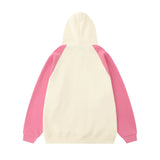 Men Hoodie Stitching Raglan Sleeve Loose Casual Hoodie Spring and Autumn