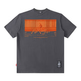Men T Shirt Vintage Print Short Sleeves T-shirt Men and Women Ins Casual
