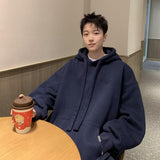 Men Hoodie Sweater Men's Hooded Spring Vintage Loose Hoodie Coat