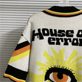 House Of Errors T-Shirt Eye of Truth Lapel Knitwear Half Sleeve T-Shirt