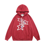 Men Hoodie XINGX Printed Full-Zip Cardigan Hooded Sweater