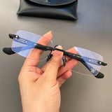 CHH Chrome Hearts Glasses Frame Vintage Frameless Punched Personality Ultra Light Thick Temple