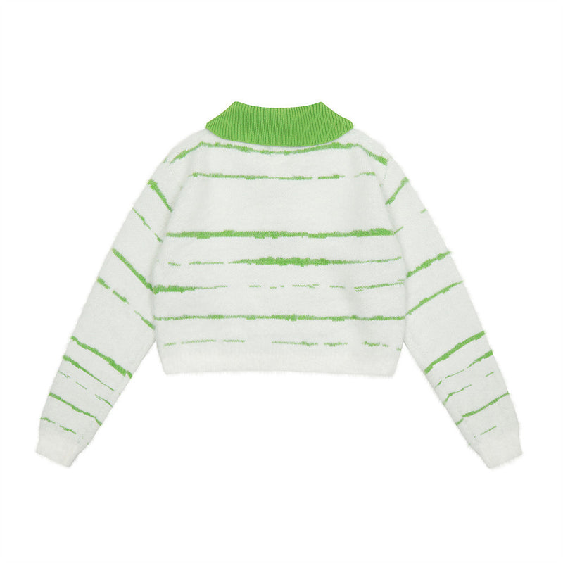 Women Sweater Polo Short Sweater Women's Autumn Leisure Long Sleeve Sweater