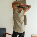 Men T Shirt Cotton Linen Vest Men's Top