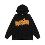 Men Hoodie Printed Five-Pointed Star Hooded Sweater Men's Casual Loose