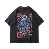 Men T Shirt round Neck Cotton Street National Fashion Loose Hip Hop Short Sleeve T-shirt