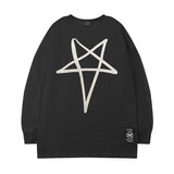 Men Long Sleeve Shirt Casual Printed Long Sleeve Men and Women Couple Loose Sweater T-shirt