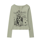 Women Long Sleeve T-Shirt Long Sleeve T-shirt Women's Spring and Autumn Casual Short