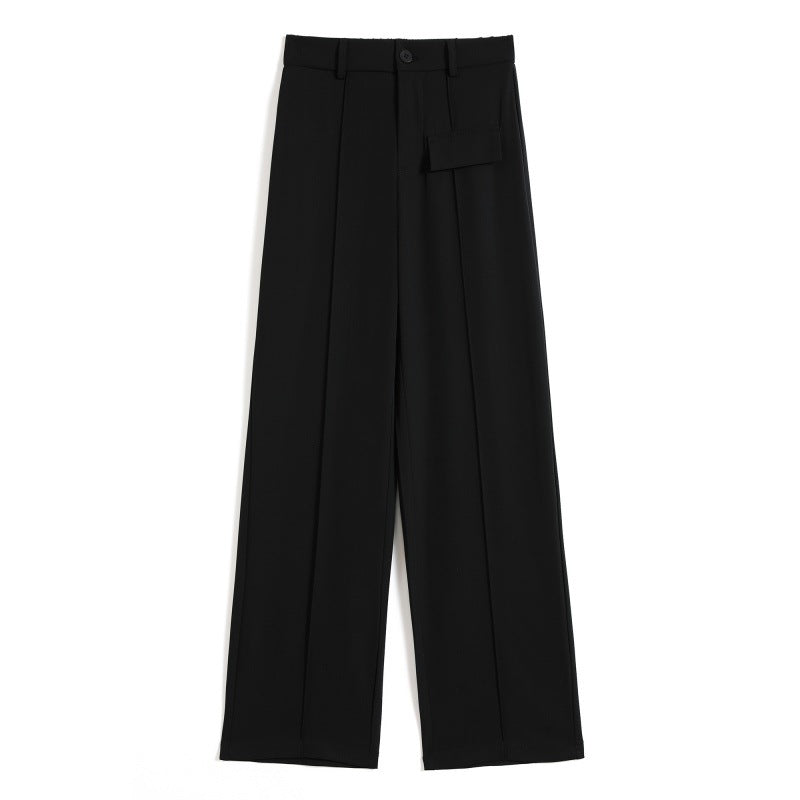 Palazzo Pants Suit Pants for Women Spring-Autumn Wide-Leg Pants Loose Slimming