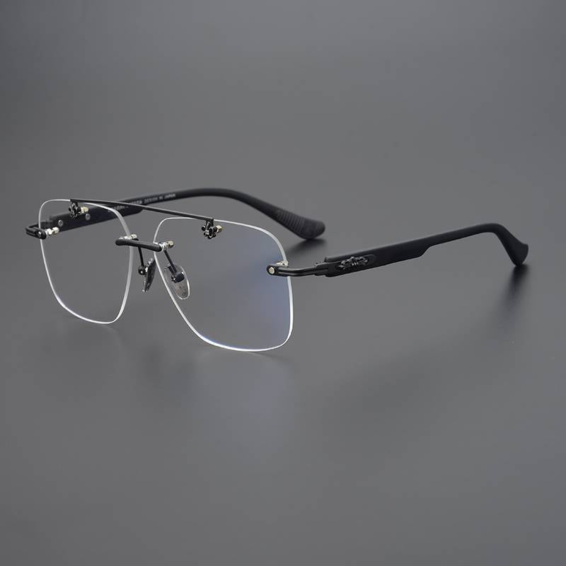 CHH Chrome Hearts Glasses Versatile Vintage Perforated Frameless Toad Mirror Myopia Glasses Frame
