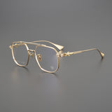 CHH Chrome Hearts Glasses Vintage Versatile Double Beam Large Frame Myopia Glasses Frame