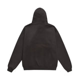 Men Fleece Lined Hoodie Autumn and Winter Embroidery Letter Hooded Sweater Men Oversize Loose Casual