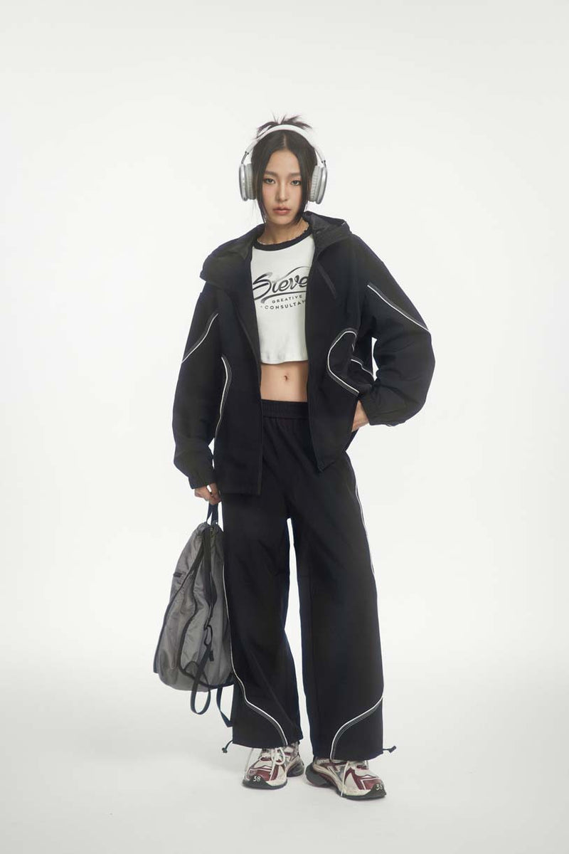 Unisex Jacket Autumn Sports Style Contrast Color Coat