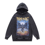 Unisex Vintage Hoodie Street Wash