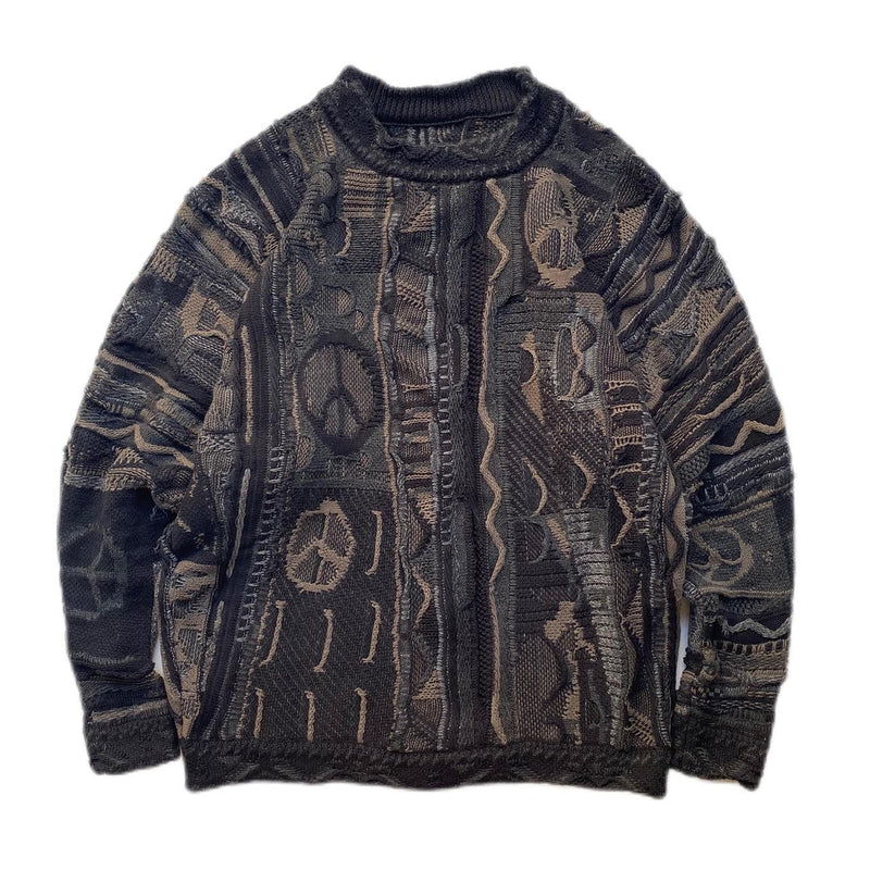 Kapital Sweater Vintage Hida Hehong Wind Anti-war Sweater round Neck Loose Pullover Sweater Vintage