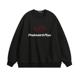 Men Hoodie Letter Printed Crew Neck Sweatshirt Men's Ins Casual All-Matching