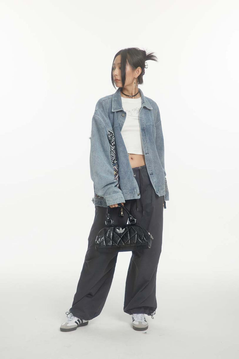 Unisex Jacket Autumn Water Washed Hole Denim Coat