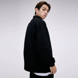 Men Hoodie Turtleneck Sweater Long Sleeve Casual Autumn and Winter Loose