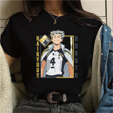 Anime Kotaro Bokuto Graphic Print T-Shirts Women