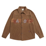 Men Long Sleeved T Shirt Letter Embroidered Long Sleeve Shirt Men's Loose Shirt Casual Top