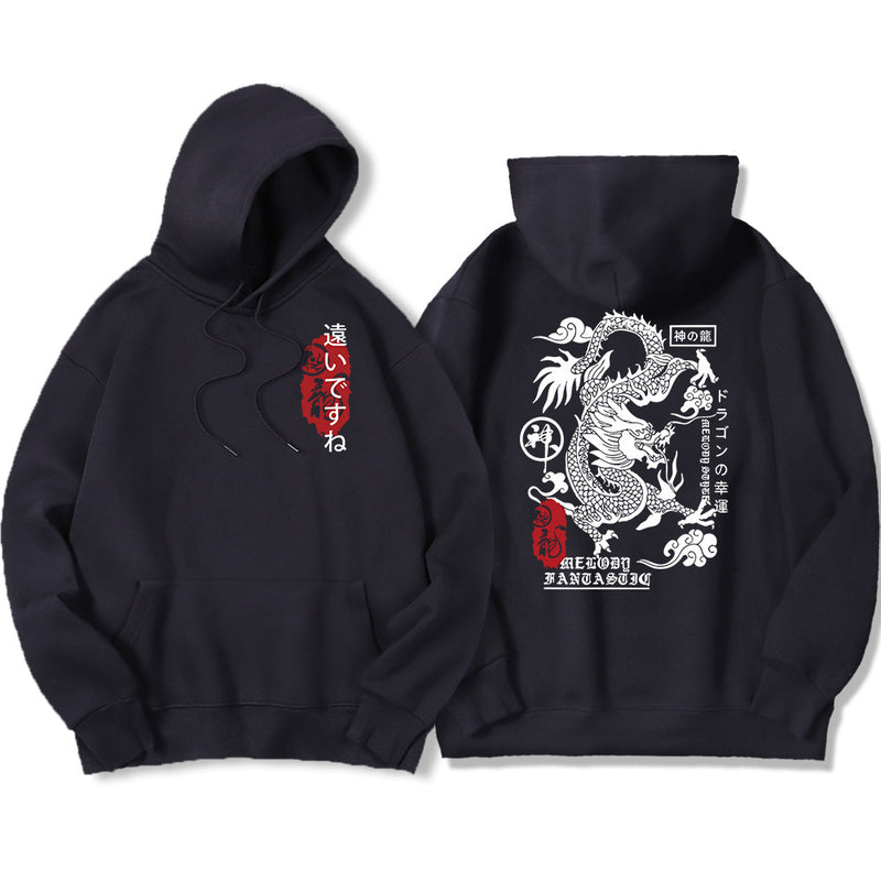 The Harajuku Dragon Funny Pattern Hoodie Female Fashion