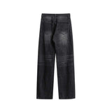 Unisex Pants Autumn Workwear Straight Jeans