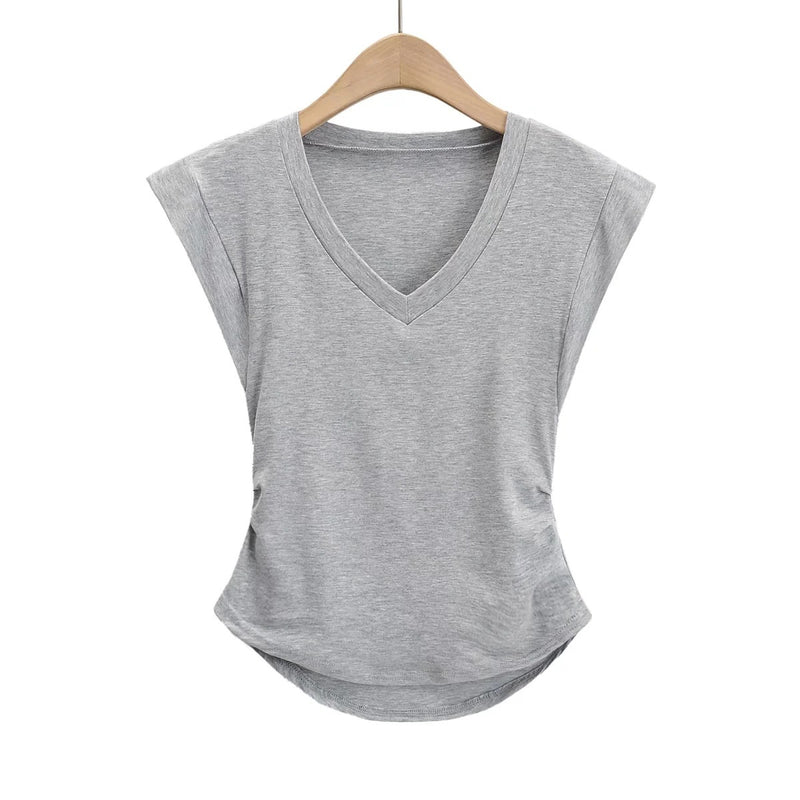 Women T-Shirt Top Women's Summer Slim Fit Slimming Casual T-shirt