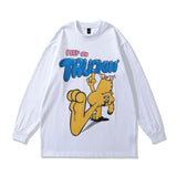 Men Long Sleeve Shirt Design Print Couple Upper Clothes Long Sleeves T-shirt Men and Women