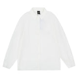 Men Long Sleeve T Shirt Men's Spring and Autumn Loose and Simple Embroidery Cardigan Shirt