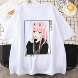 Anime T Shirt Zero Two Graphic Printed T-shirt Women Sum