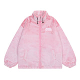 Men Cotton Mixed Jacket Coat Embroidered Lamb Coat Men's Winter Collar Drawstring Loose Cotton Coat Jacket