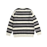 Unisex Sweatshirt Women's Striped Hollow out Sweater